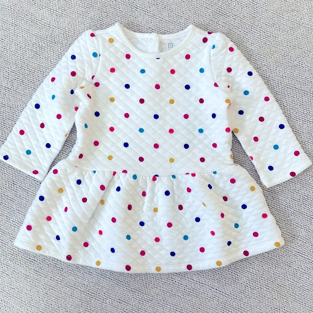 Baby Gap 18-24M Colorful Polkadot Sweater Birthday Dress
